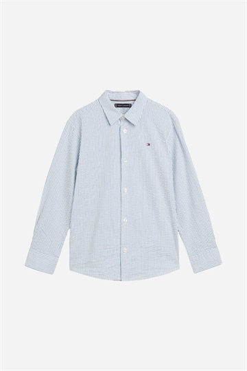 Tommy Hilfiger Seesucker Stripes Shirt - Blue Spell Stripe